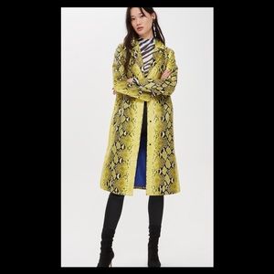 TOPSHOP Snake skin print Trench